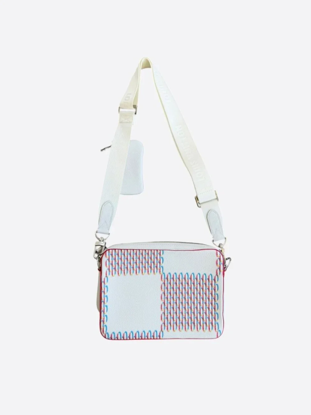 Louis Vuitton White Damier Spray Trio Messenger Bag